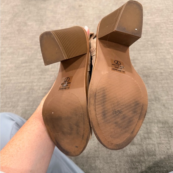 7 Taupe Peep Toe Bootie - Picture 10 of 13